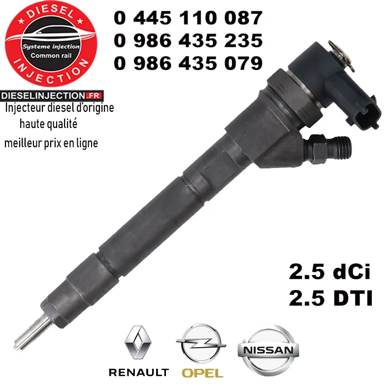 Injecteur bosch 0445110087 - 09864350790445110087 0986435079 0986435235