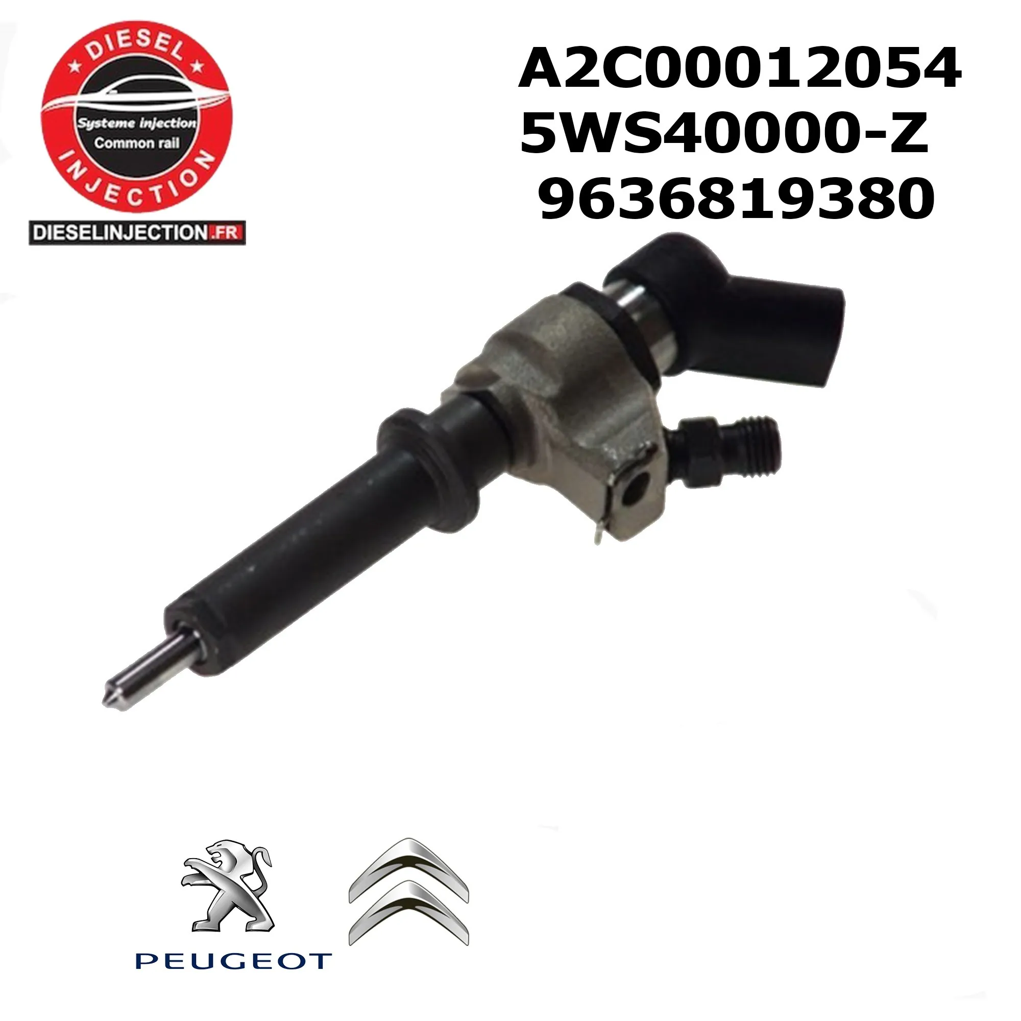 Injecteur SIEMENS VDO 9636819380 Neuf5WS4000 N- A2C00012054- 9652173680