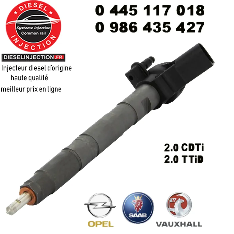 Injecteur bosch piezo 0445117018 - 0986435427 Neuf0445117018
