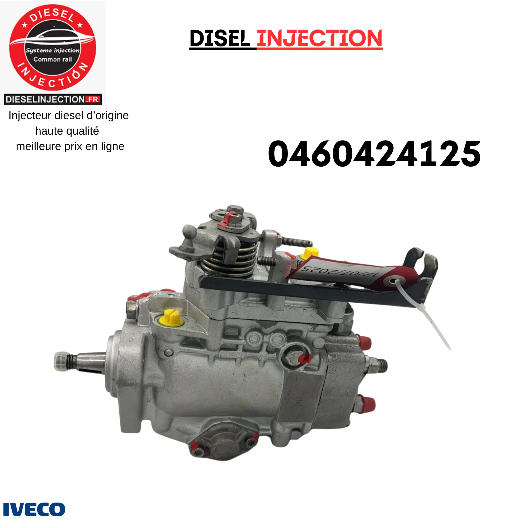 Pompe à injection 0460424125Équivalent BOSCH Pour IVECO Daily ll 35-12 2.8 D0460424125