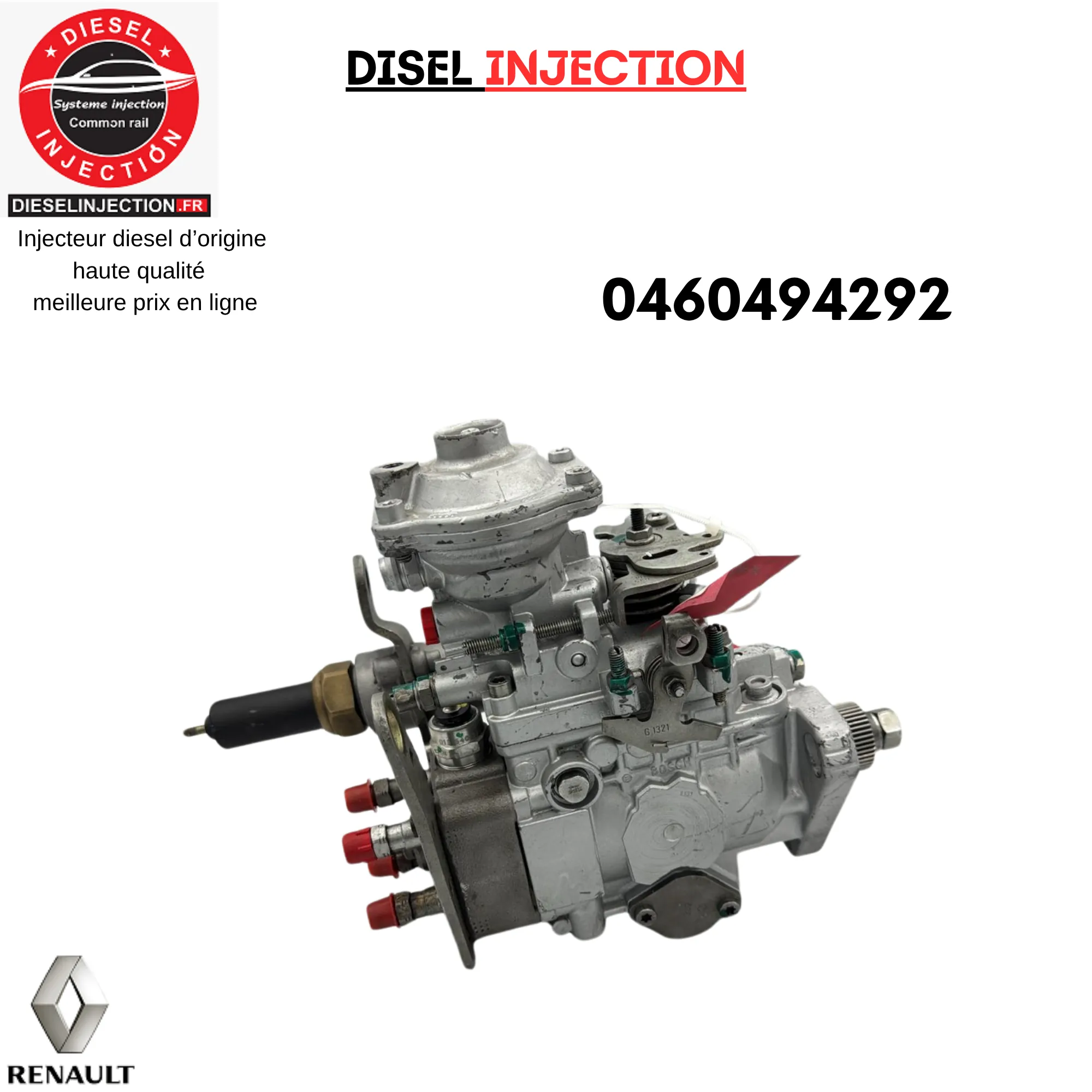 Pompe Injection O460494292 pour Renault Safrane 2.5 DO460494292