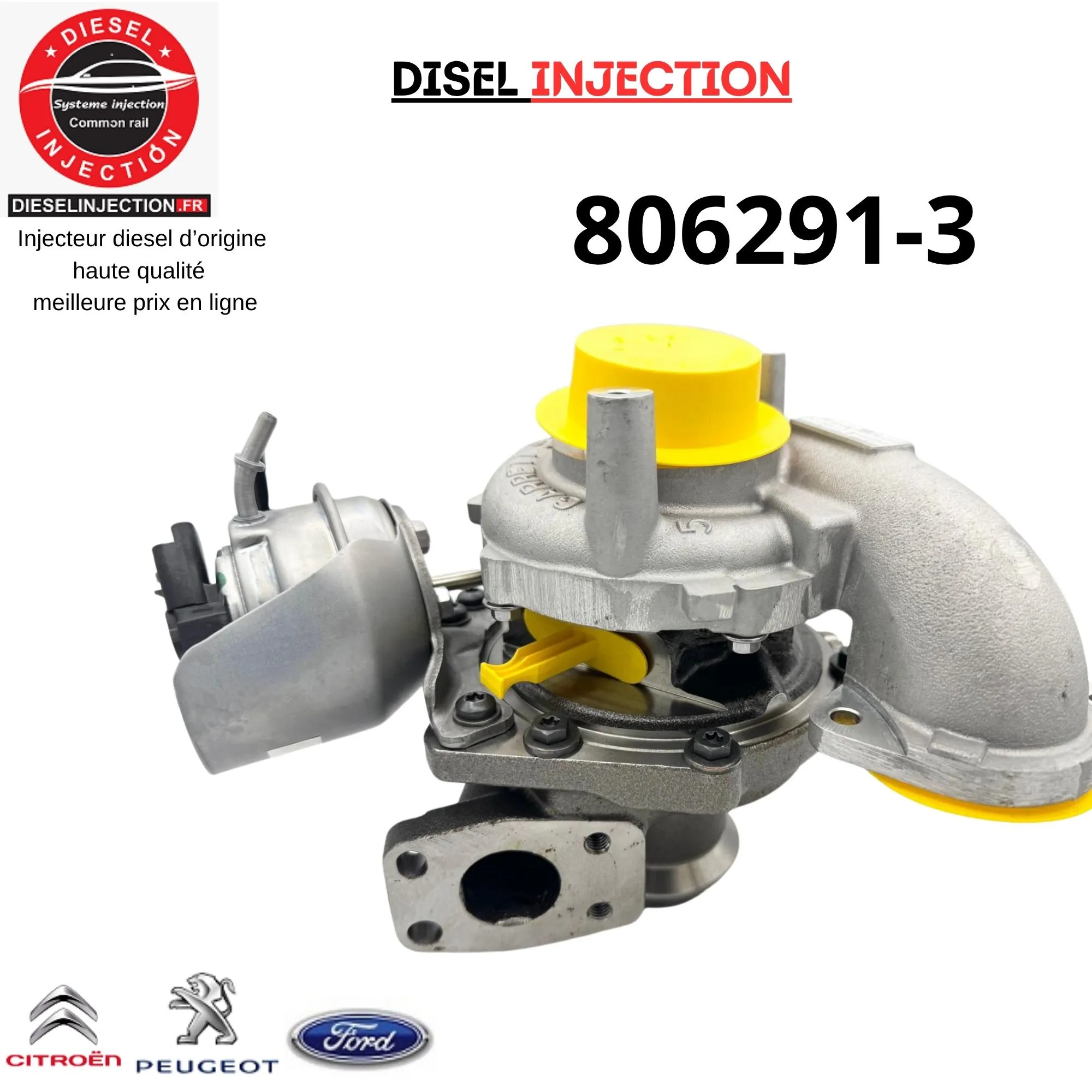 Turbo charger 806291-3 VOLVO V70 3 1.6 D2 114 CV 806291-5001S neuf806291-3 806291-5001S 8062915001S REAV6J6K682AA