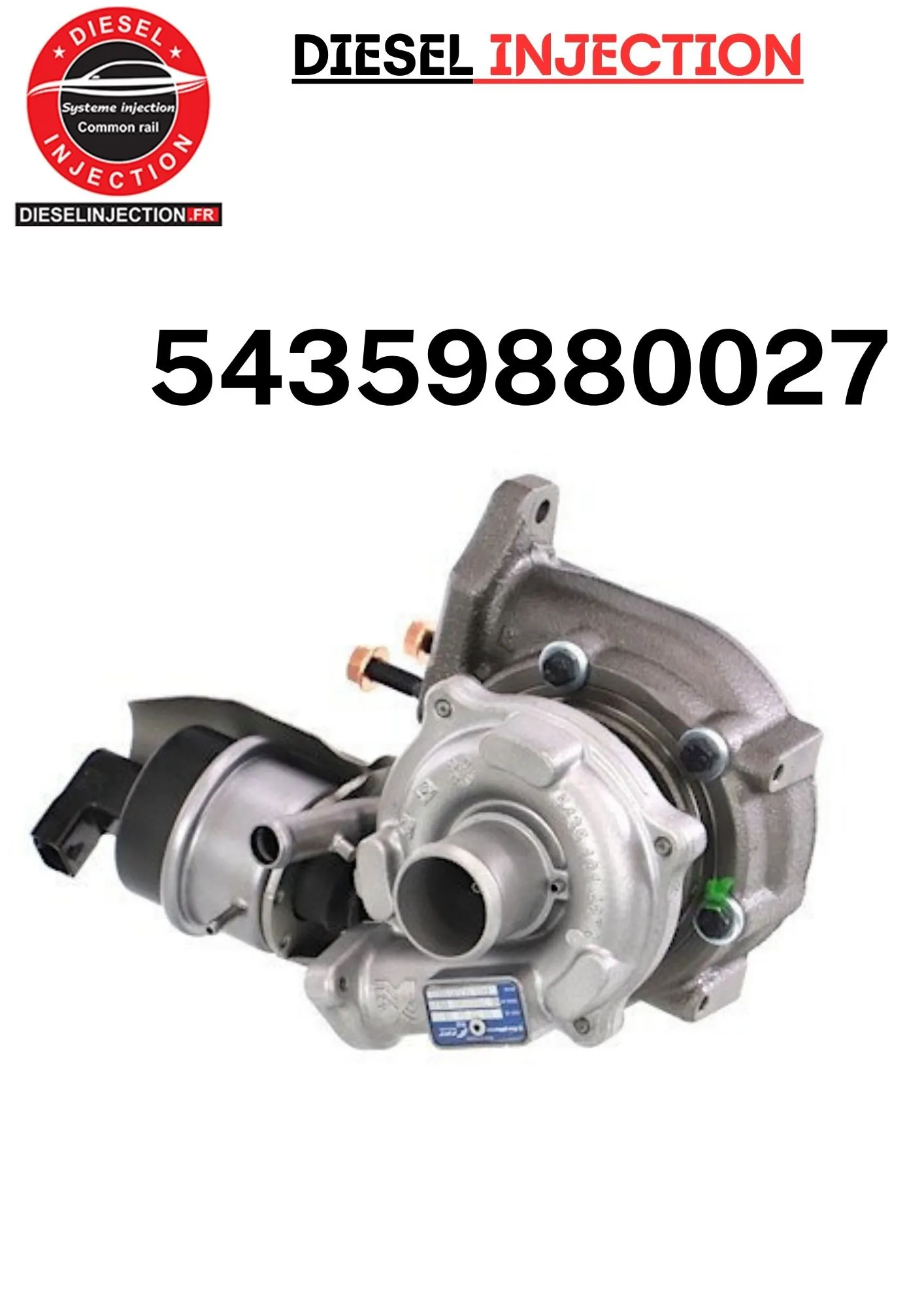 Turbo 54359880027 FIAT FIORINO 1.3 D Multijet 95 CV54359880027 -55212341-95516200